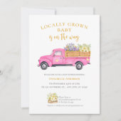 Invitation Baby shower d'aquarelle de taille locale (Devant)