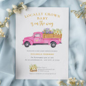 Invitation Baby shower d'aquarelle de taille locale