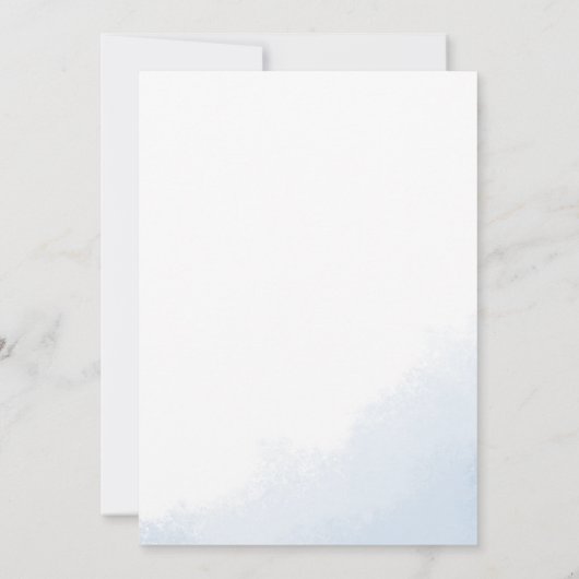 Invitation Baby shower d'aquarelle d'hiver (Dos)