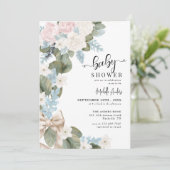 Invitation Baby shower d'aquarelle d'hiver Boho Flowers (Debout devant)