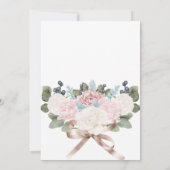 Invitation Baby shower d'aquarelle d'hiver Boho Flowers (Dos)