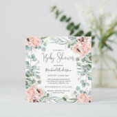 Invitation Baby shower d'aquarelle douce Pastel (Debout devant)