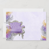 Invitation Baby shower d'aquarelle en argent Lavender (Dos)