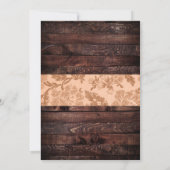 Invitation Baby shower d'aquarelle en bois Turquoise (Dos)