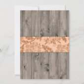 Invitation Baby shower d'aquarelle en bois Turquoise (Dos)