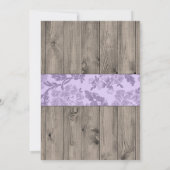 Invitation Baby shower d'aquarelle en bois turquoise violet (Dos)