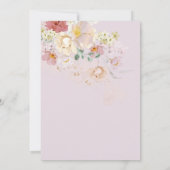 Invitation Baby shower d'aquarelle Fleur sauvage de printemps (Dos)