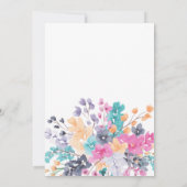 Invitation Baby shower d'aquarelle fleurie (Dos)