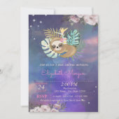 Invitation Baby shower d'aquarelle Florale de la fentes couch (Devant)