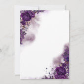 Invitation Baby shower d'Aquarelle Florale Purple (Dos)