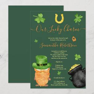 Invitation Baby shower d'aquarelle Green St Patrick par la po