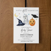 Invitation Baby shower d'aquarelle Halloween Little Boo