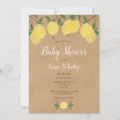 Invitation Baby shower d'aquarelle Lemon Blossom (Devant)