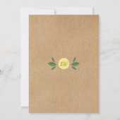 Invitation Baby shower d'aquarelle Lemon Blossom (Dos)