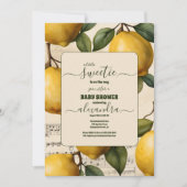 Invitation Baby shower d'aquarelle Lemon Blossom (Devant)