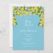 Invitation Baby shower d'aquarelle Lemon Blossom (Devant)