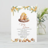 Invitation Baby shower d'aquarelle Lemon Cakes (Debout devant)