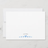 Invitation Baby shower d'aquarelle Lil Heartthrob BOY (Dos)