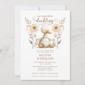 Invitation Baby shower d'aquarelle Little Duckkling (Devant)