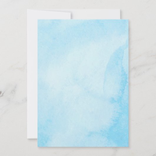 Invitation Baby shower d'aquarelle Little Star Moon (Dos)