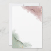 Invitation Baby shower d'aquarelle Mauve Rose et Sage Green (Dos)