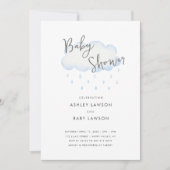 Invitation Baby shower d'aquarelle minimal moderne (Devant)