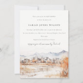 Invitation Baby shower d'aquarelle minimal Salt Lake City Uta (Devant)
