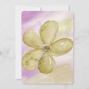 Invitation Baby shower d'aquarelle or violet