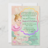 Invitation Baby shower d'aquarelle Princess Baby (Devant)