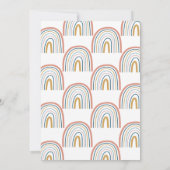 Invitation Baby shower d'aquarelle Rainbow Boho (Dos)
