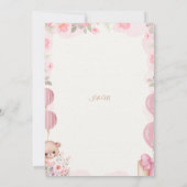 Invitation Baby shower d'aquarelle rose (Dos)