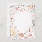 Invitation Baby shower d'aquarelle rose (Dos)