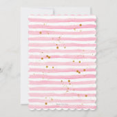 Invitation Baby shower d'aquarelle rose (Dos)