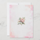 Invitation Baby shower d'aquarelle rose clair (Dos)