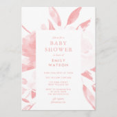 Invitation Baby shower d'aquarelle rose moderne (Devant)