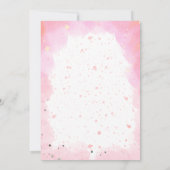 Invitation Baby shower d'aquarelle rose, Oh Baby shower fille (Dos)