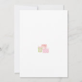 Invitation Baby shower d'aquarelle rose Safari Jungle Oh Baby (Dos)