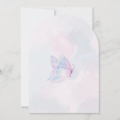 Invitation Baby shower d'aquarelle rose violet (Dos)