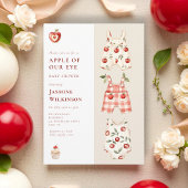 Invitation Baby shower d'aquarelle rouge Apple