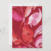 Invitation Baby shower d'aquarelle rouge et rose (Dos)