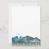 Invitation Baby shower d'aquarelle Rustic Forest Adventure (Dos)