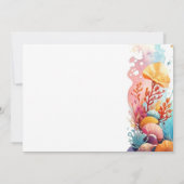 Invitation Baby shower d'aquarelle Seahorse Kisses (Dos)