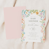 Invitation Baby shower d'aquarelle Spring Floral Arch Pastel