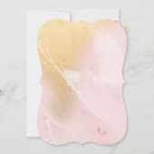 Invitation Baby shower d'aquarelle Surprise Girl Gold Foil (Dos)