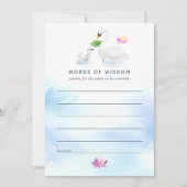 Invitation Baby shower d'aquarelle Swan Mère Conseil (Devant)