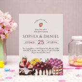 Invitation Baby shower d'aquarelle Sweet Cakes