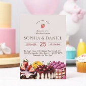 Invitation Baby shower d'aquarelle Sweet Cakes
