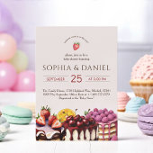 Invitation Baby shower d'aquarelle Sweet Cakes