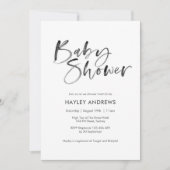 Invitation Baby shower d'aquarelle vert citron (Devant)