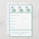 Invitation Baby shower d'aquarelle vert Dinosaur (Dos)